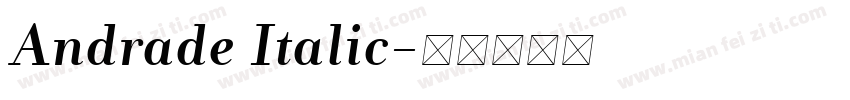 Andrade Italic字体转换